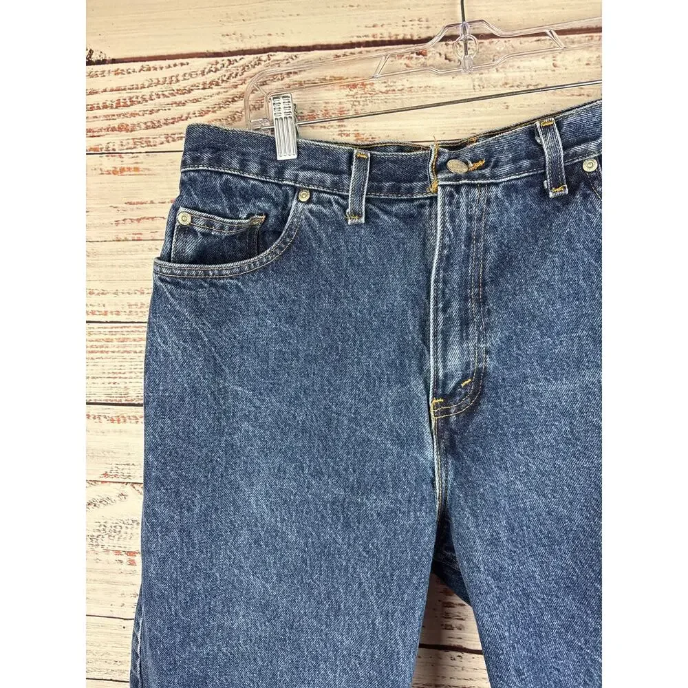 Y2K Faded Glory Medium Wash Blue Denim Jean Shorts Jorts Baggy Utility Mens 34